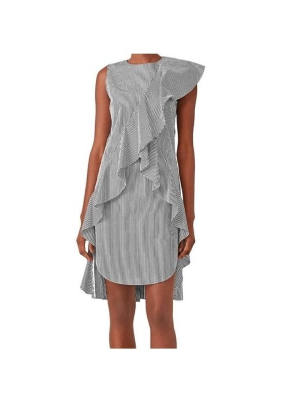 Goen.J Striped Ruffles dress, Size M 07